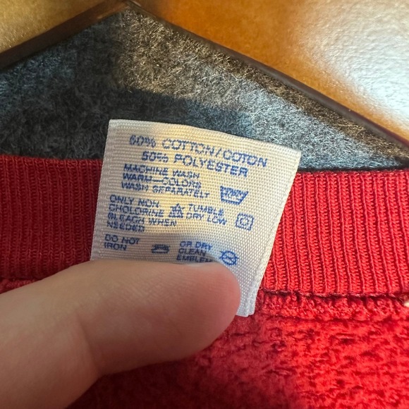 Vintage Wisconsin Badgers Rose Bowl Crewneck Sweatshirt XL Red 90s Football - Picture 10 of 14